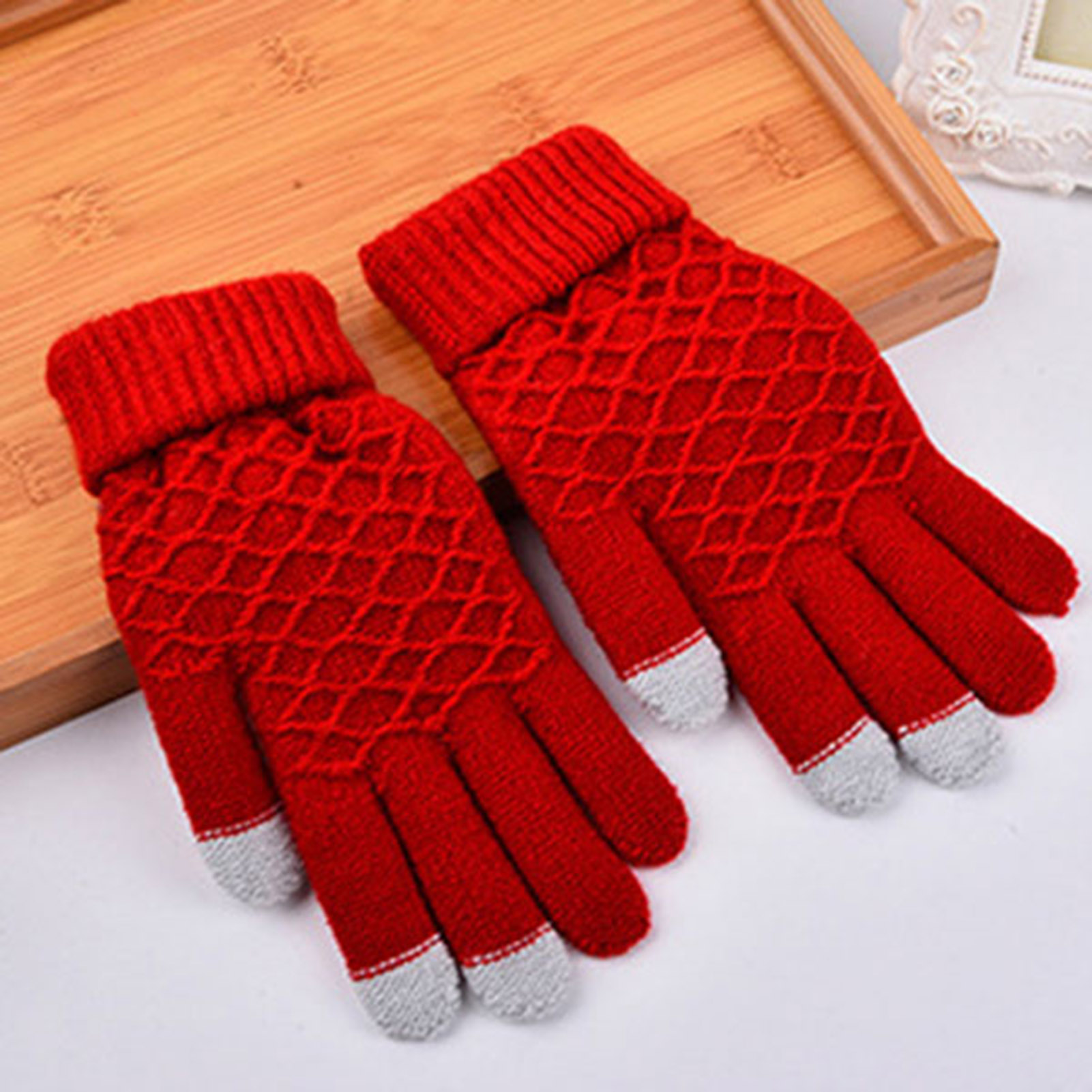 Cycling Hand Gear - Touchscreen Gloves Warm Solid Color for