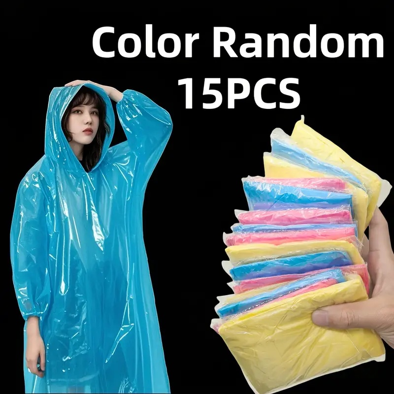 Cycling Gear Material - 15/30PCS Randomly Colored Disposable Transparent Rain