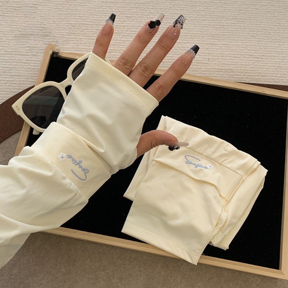 Flower Embroidered Long Ice Si - Cycling Glove recension och pris