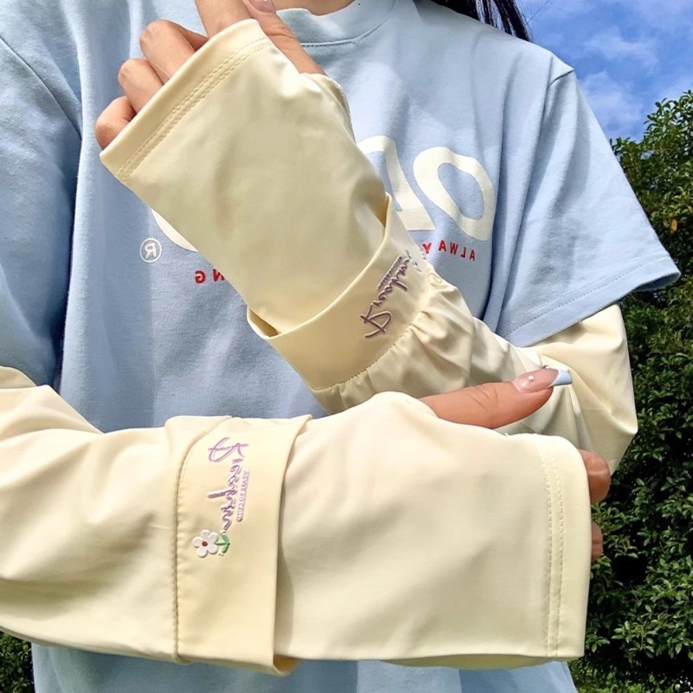 Flower Embroidered Long Ice Si - Cycling Glove recension och pris
