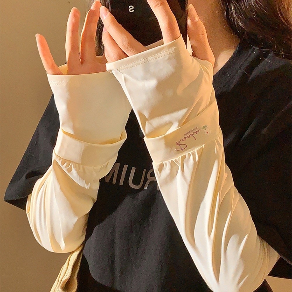 Flower Embroidered Long Ice Si - Cycling Glove recension och pris