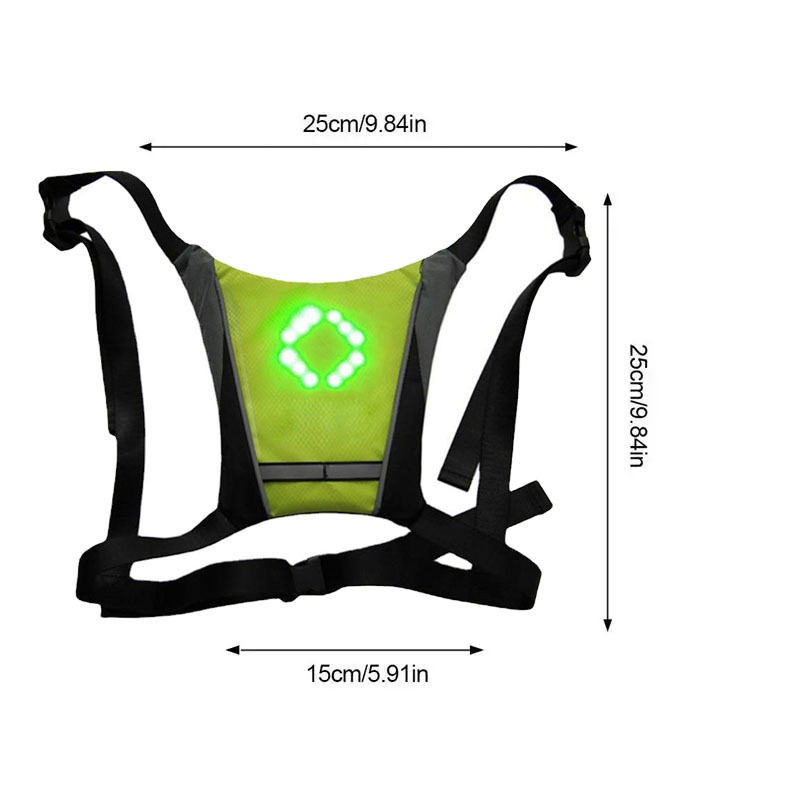 LED Remote Control Safety Vest - Cycling Visibility Gear recension och pris