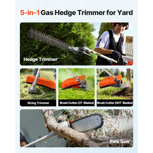 Gas Hedge Trimmer, 2 Cycle Gas - Cycling Gear Inches recension och pris