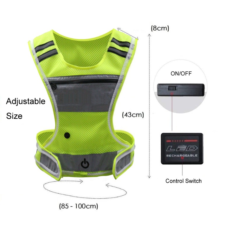 LED Light Up Sportswear Mesh F - Cycling Visibility Gear recension och pris