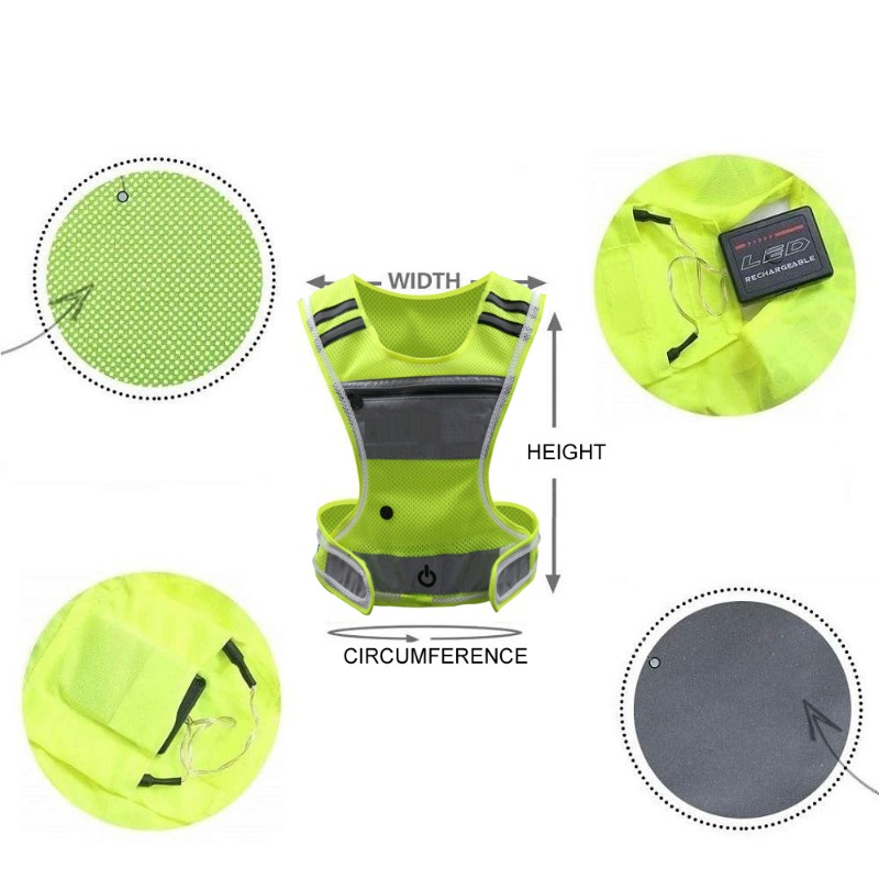 LED Light Up Sportswear Mesh F - Cycling Visibility Gear recension och pris