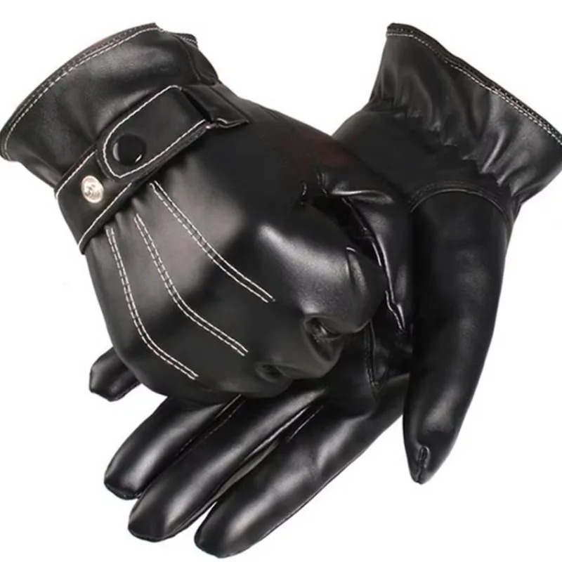 Men's Gloves PU Leather Plush  - Cycling Hand Gear recension och pris